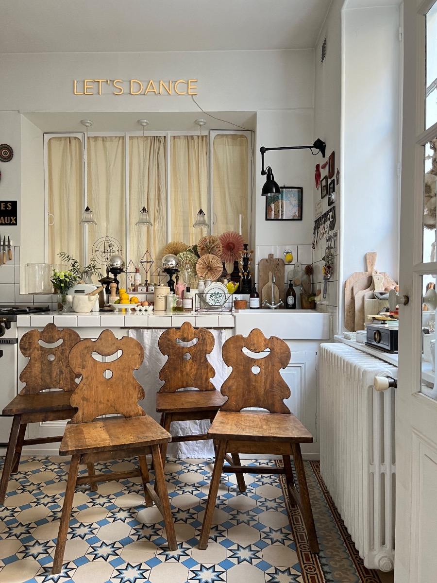 Suite de 4 chaises d’alpage 1960