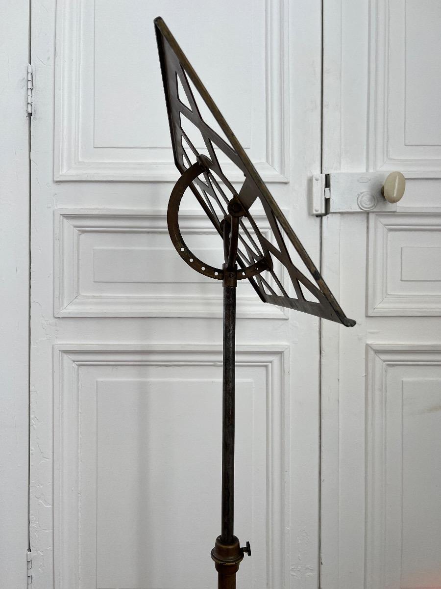 Lutrin ajustable fonte bronze métal 1920