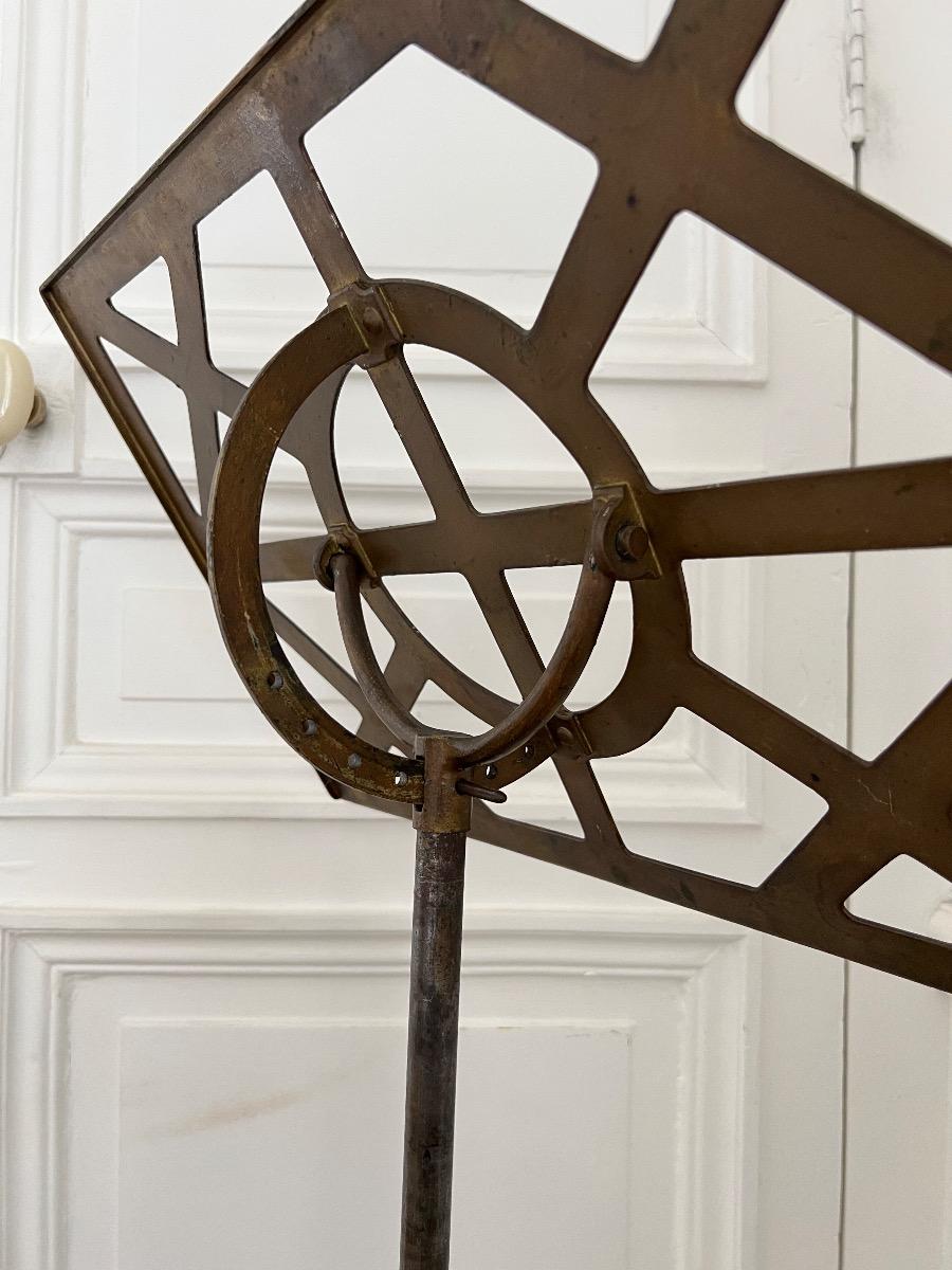 Lutrin ajustable fonte bronze métal 1920