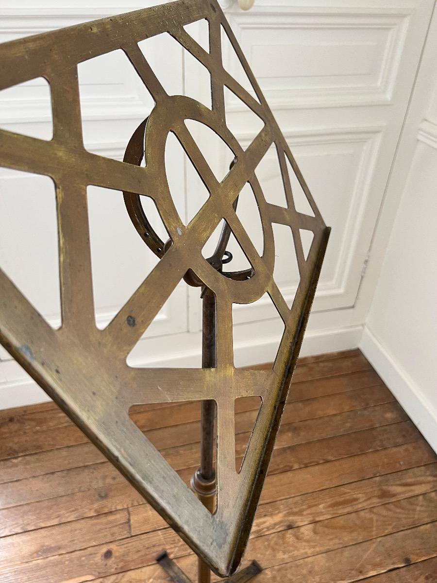 Lutrin ajustable fonte bronze métal 1920