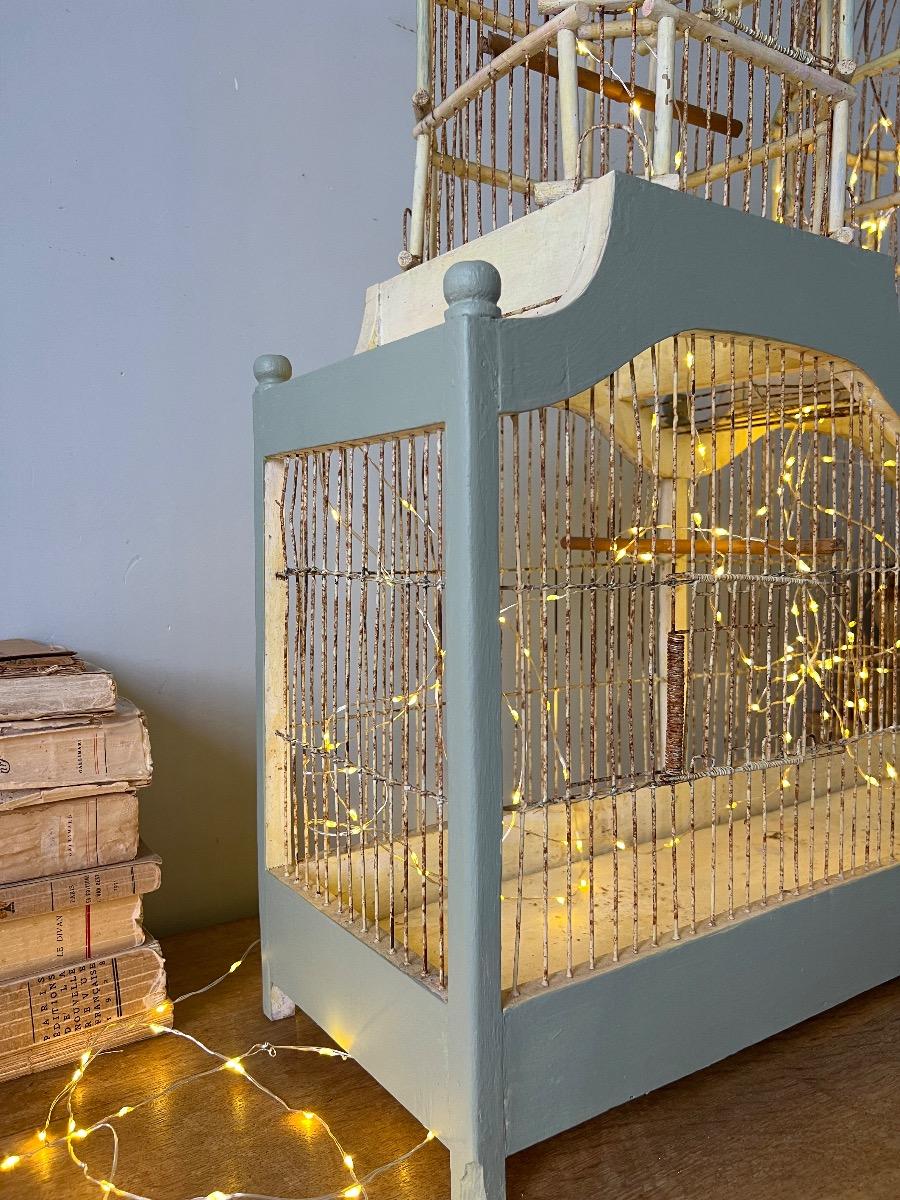 Cage double-dôme métal bois 1900