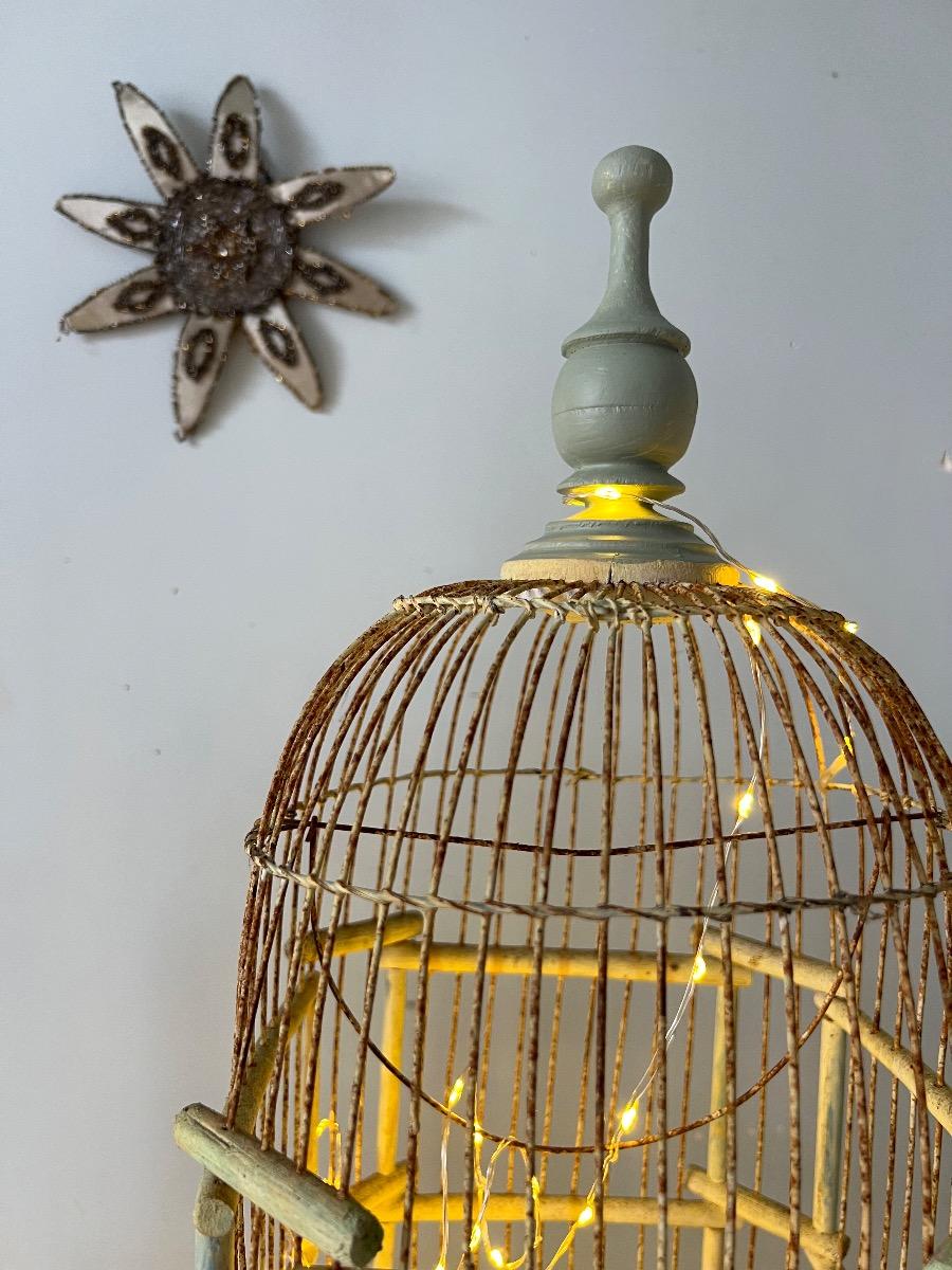 Cage double-dôme métal bois 1900