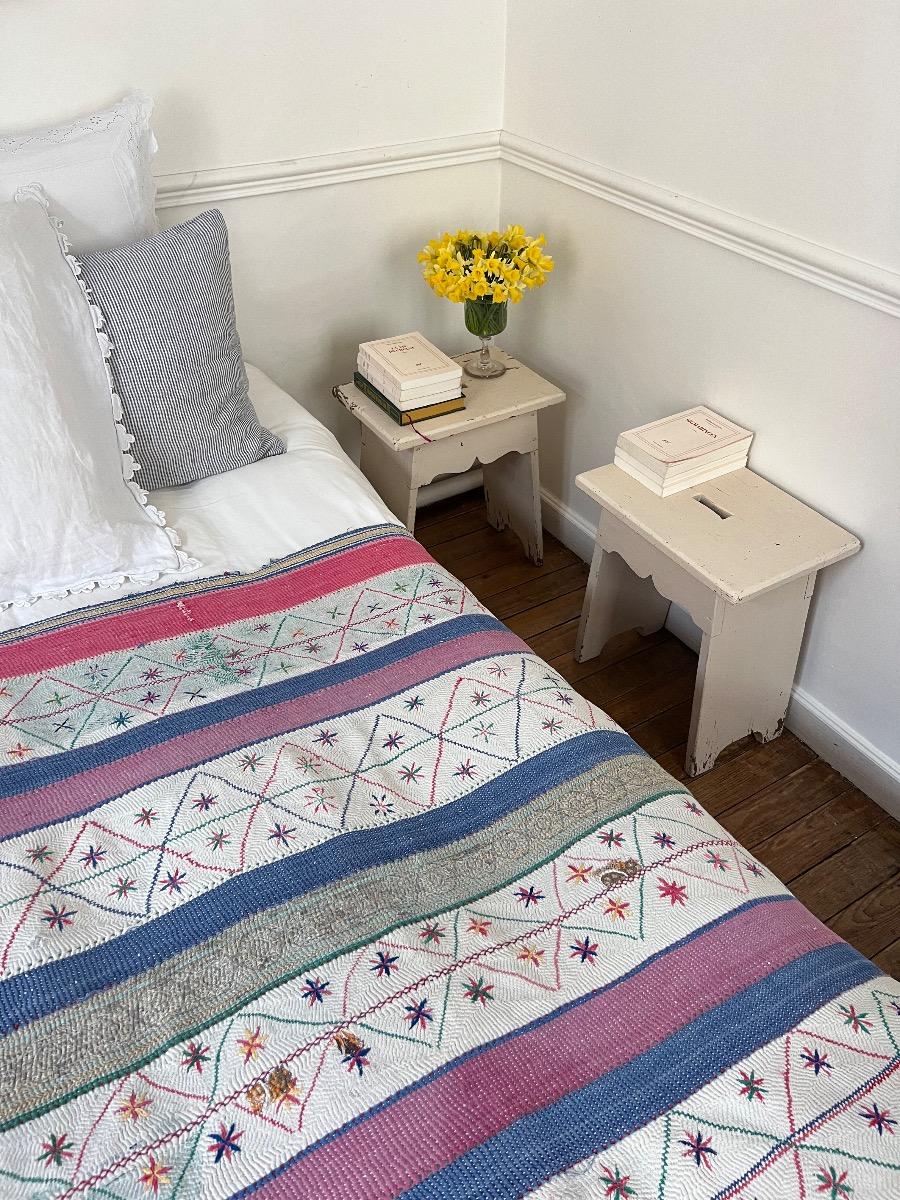 Paire de chevets bois peint 1940