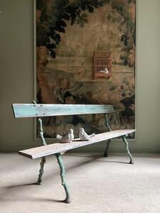 Banc de jardin XIXème fonte façon branchage