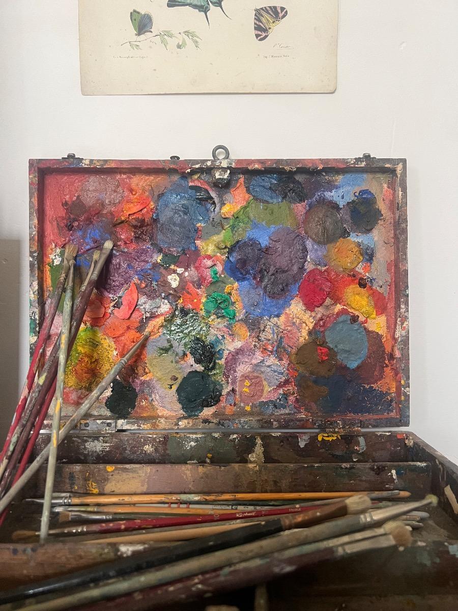 Boîte à couleurs peintre 1940