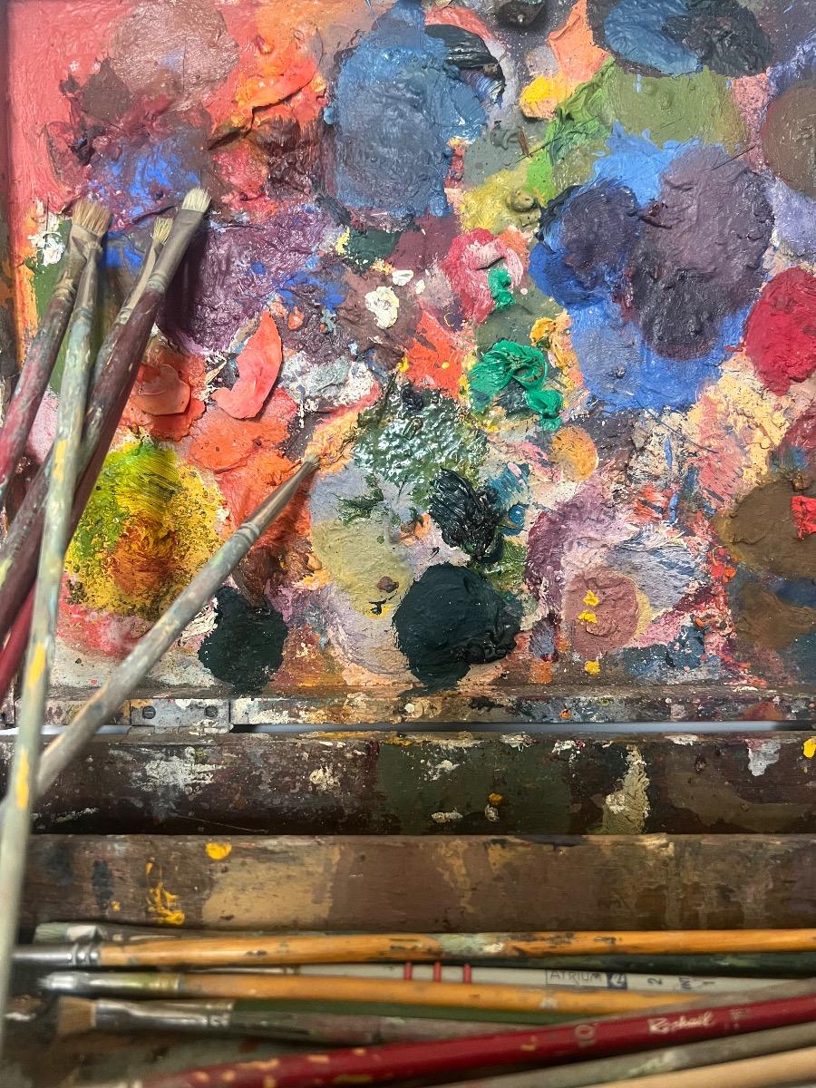 Boîte à couleurs peintre 1940