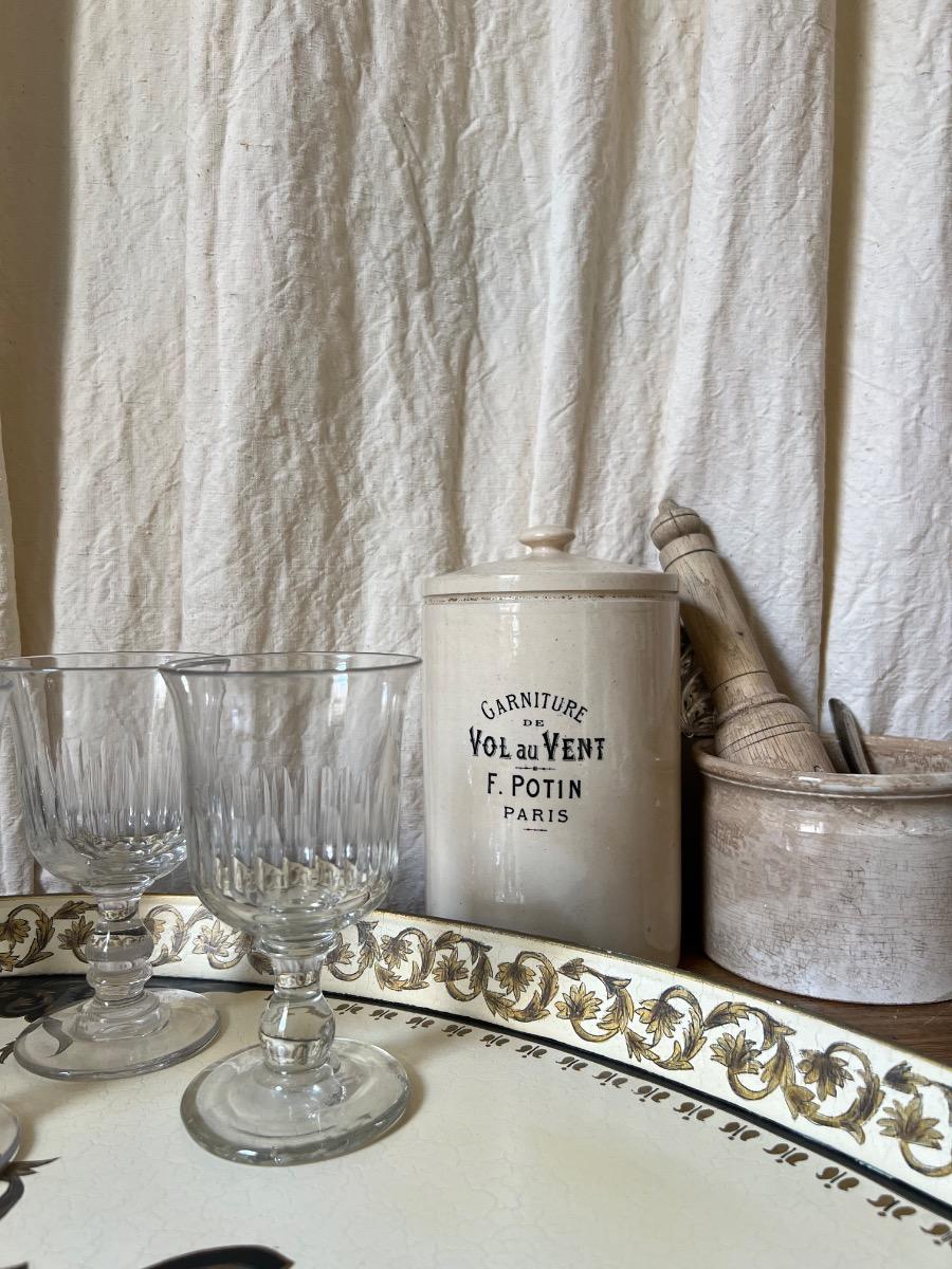 Grand plateau tôle peinte fin XIXème