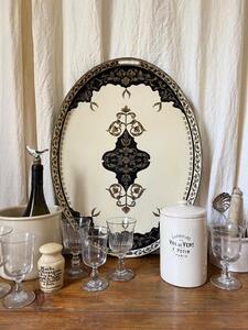 Grand plateau tôle peinte fin XIXème