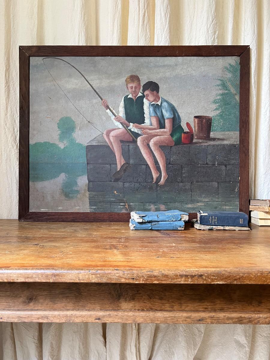 Tableau huile sur panneau 1920