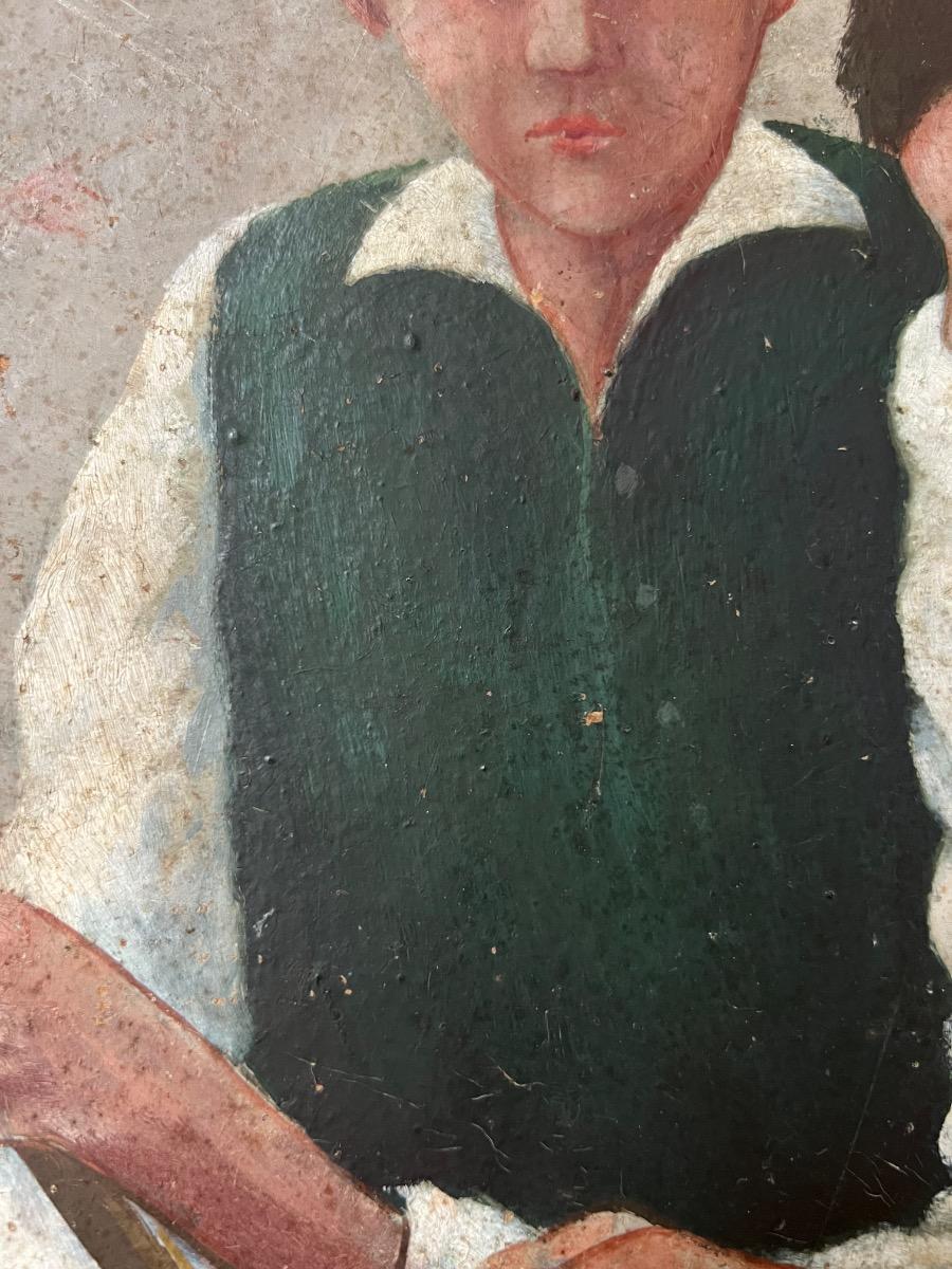 Tableau huile sur panneau 1920