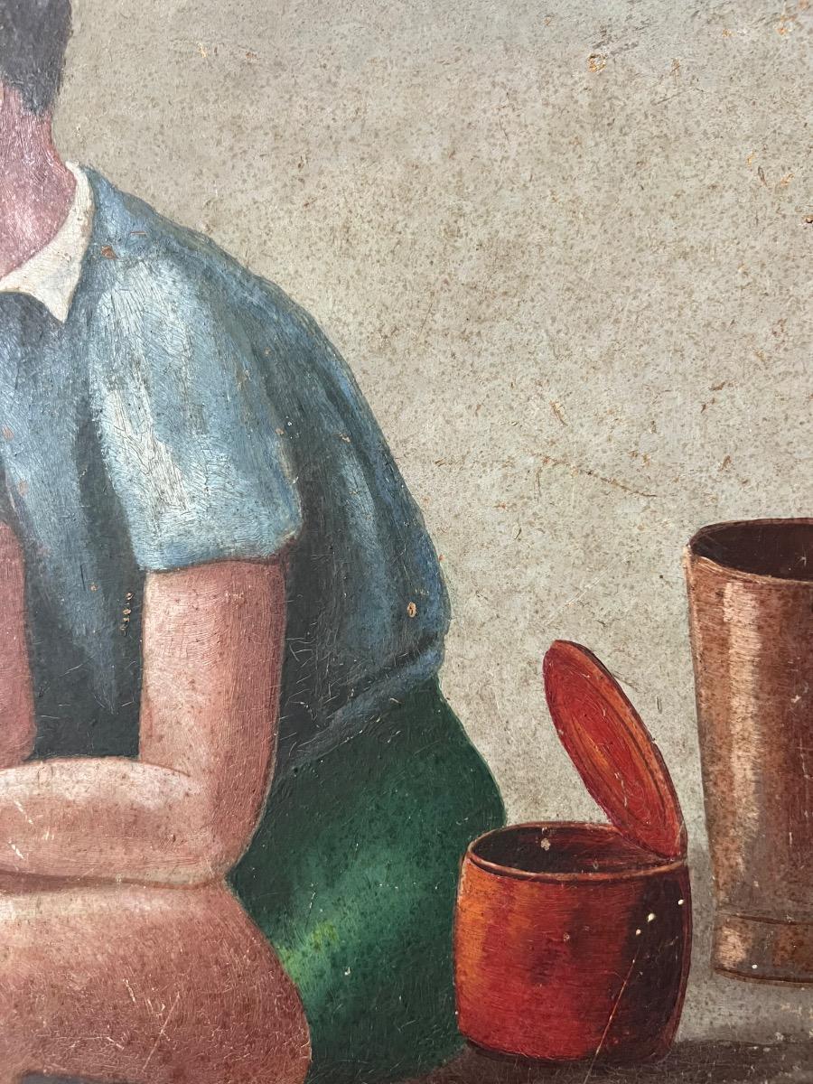 Tableau huile sur panneau 1920