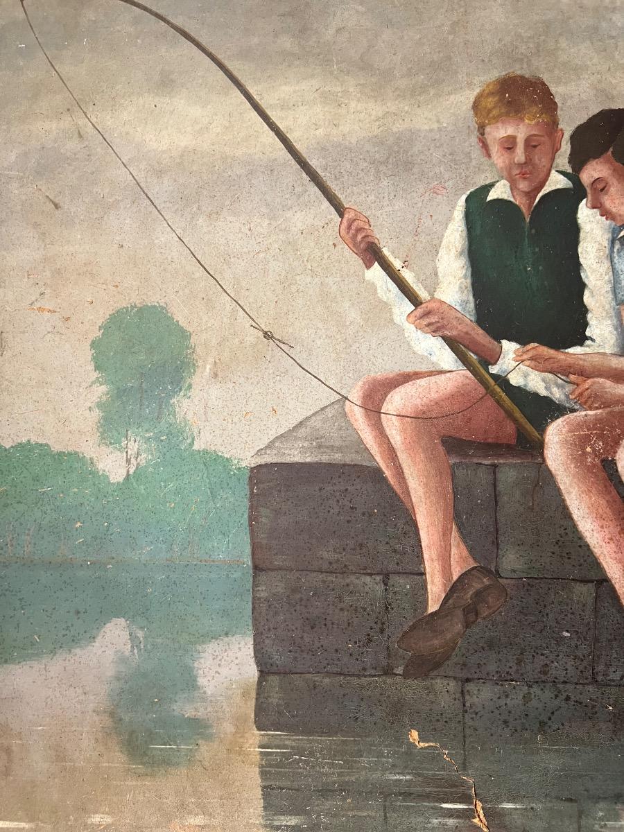 Tableau huile sur panneau 1920