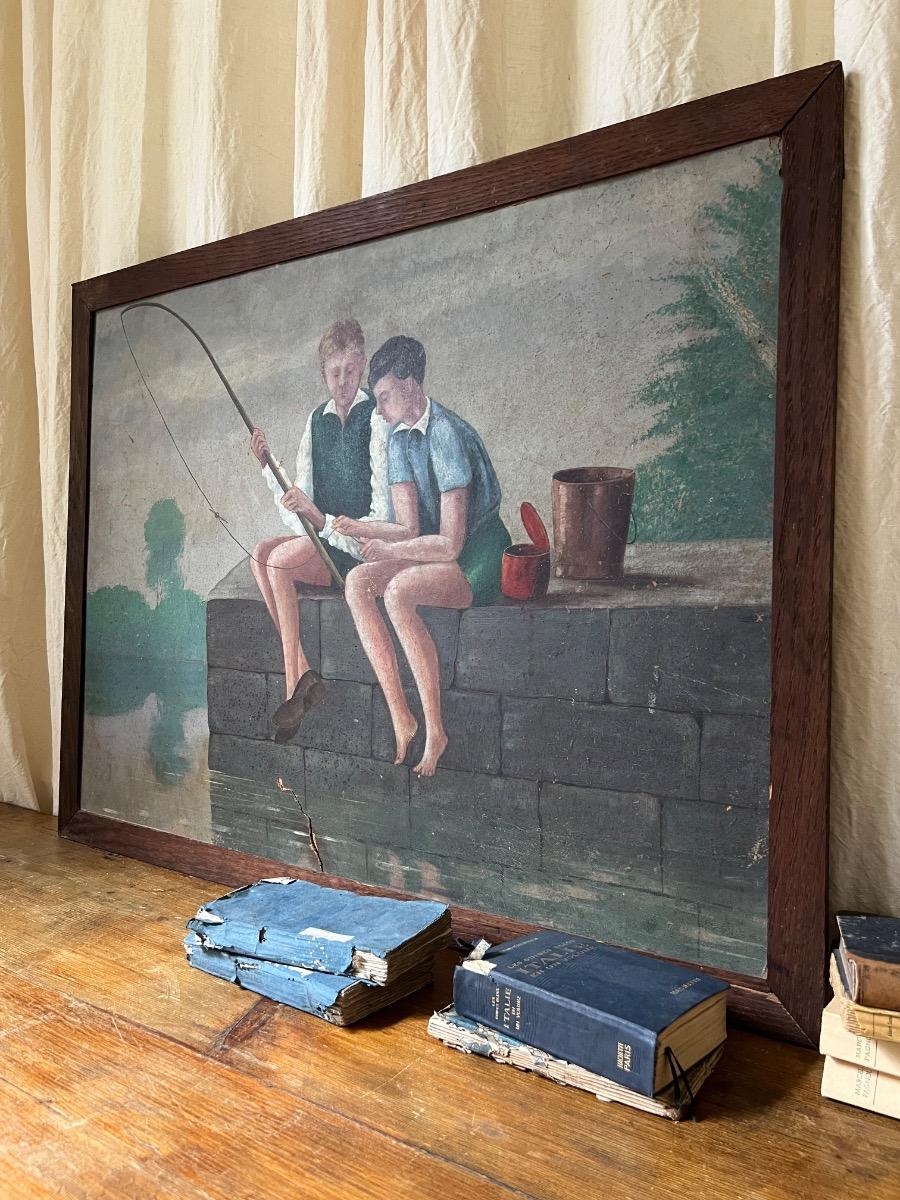 Tableau huile sur panneau 1920