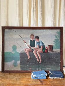 Tableau huile sur panneau 1920