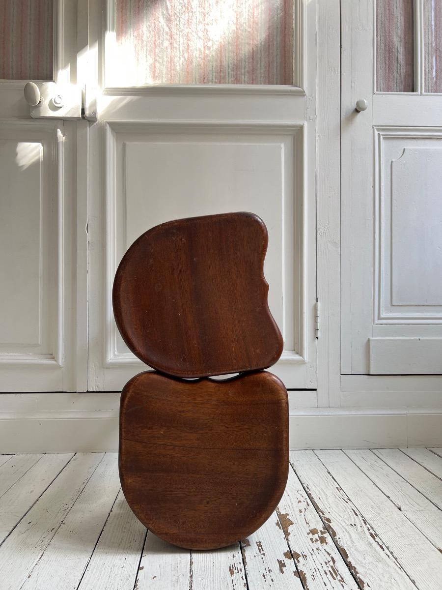 Paire de tabourets XIXème chêne 