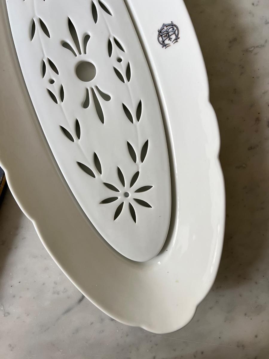 Grand plat à poisson XIXème