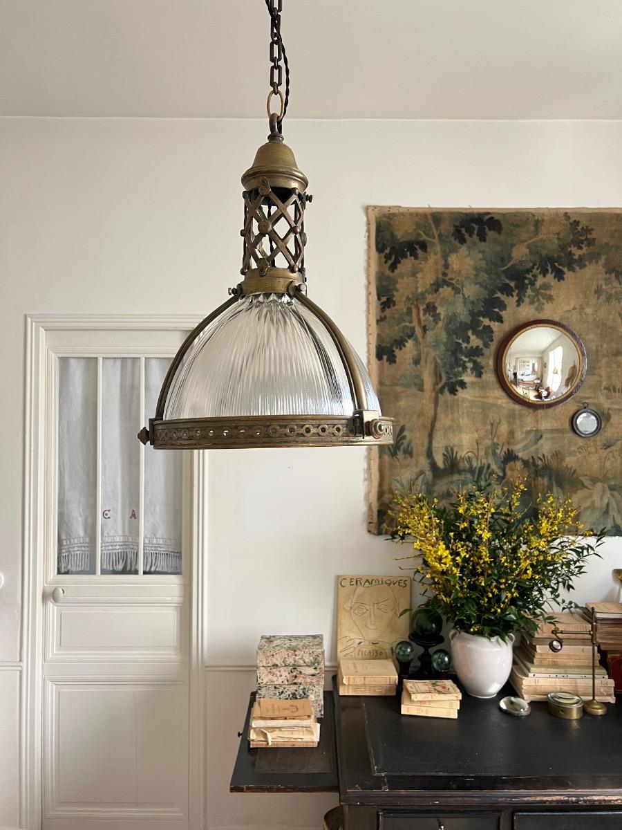 Suspension bronze et Holophane 1920