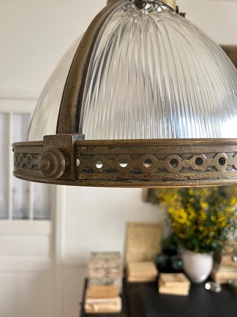 Suspension bronze et Holophane 1920