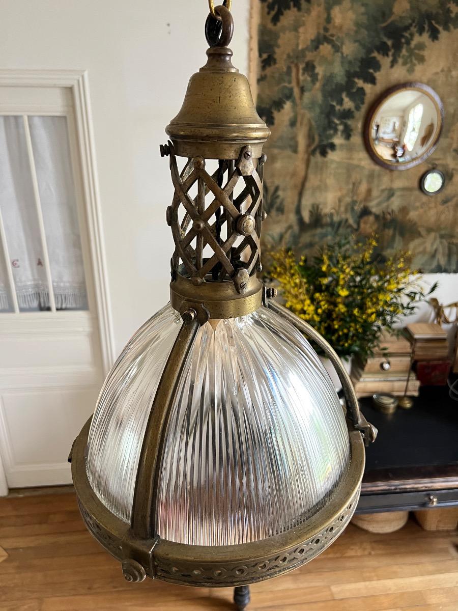 Suspension bronze et Holophane 1920
