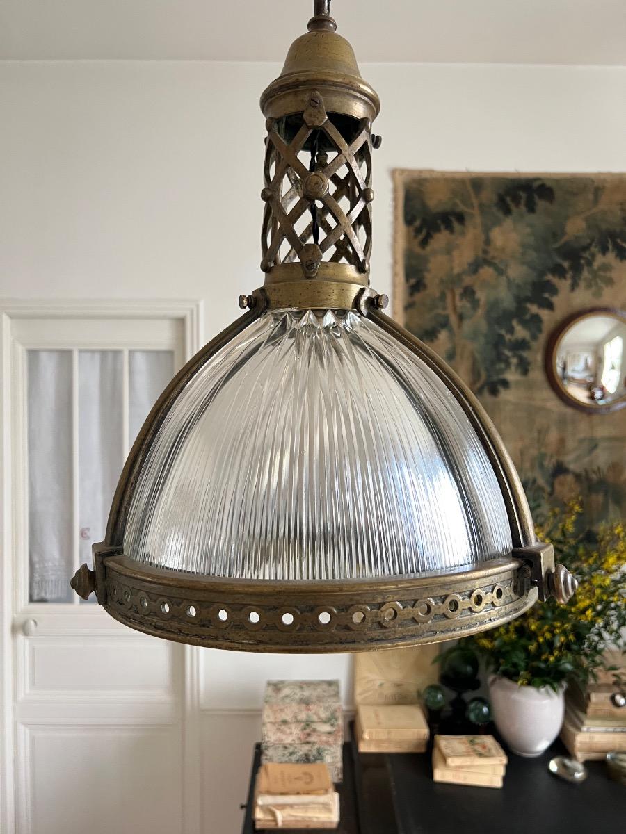 Suspension bronze et Holophane 1920