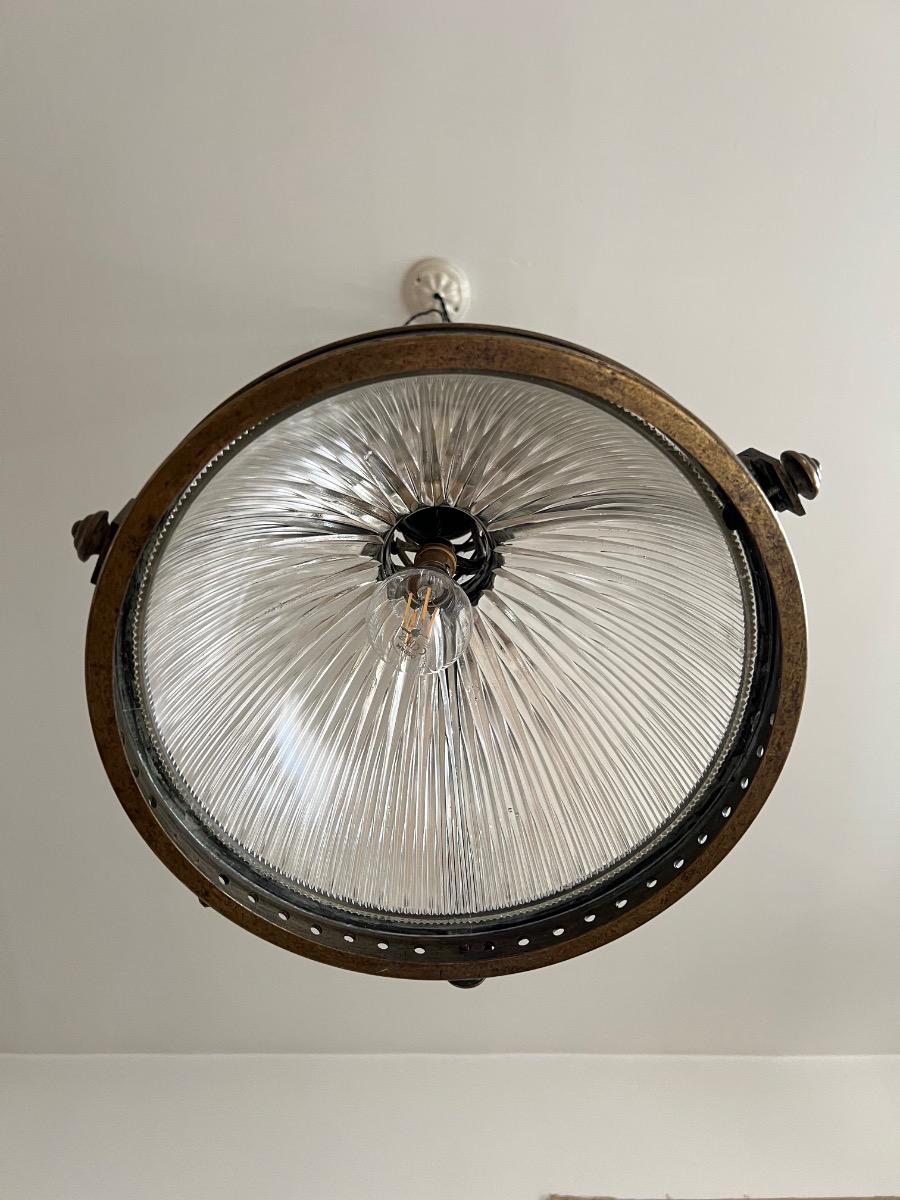 Suspension bronze et Holophane 1920