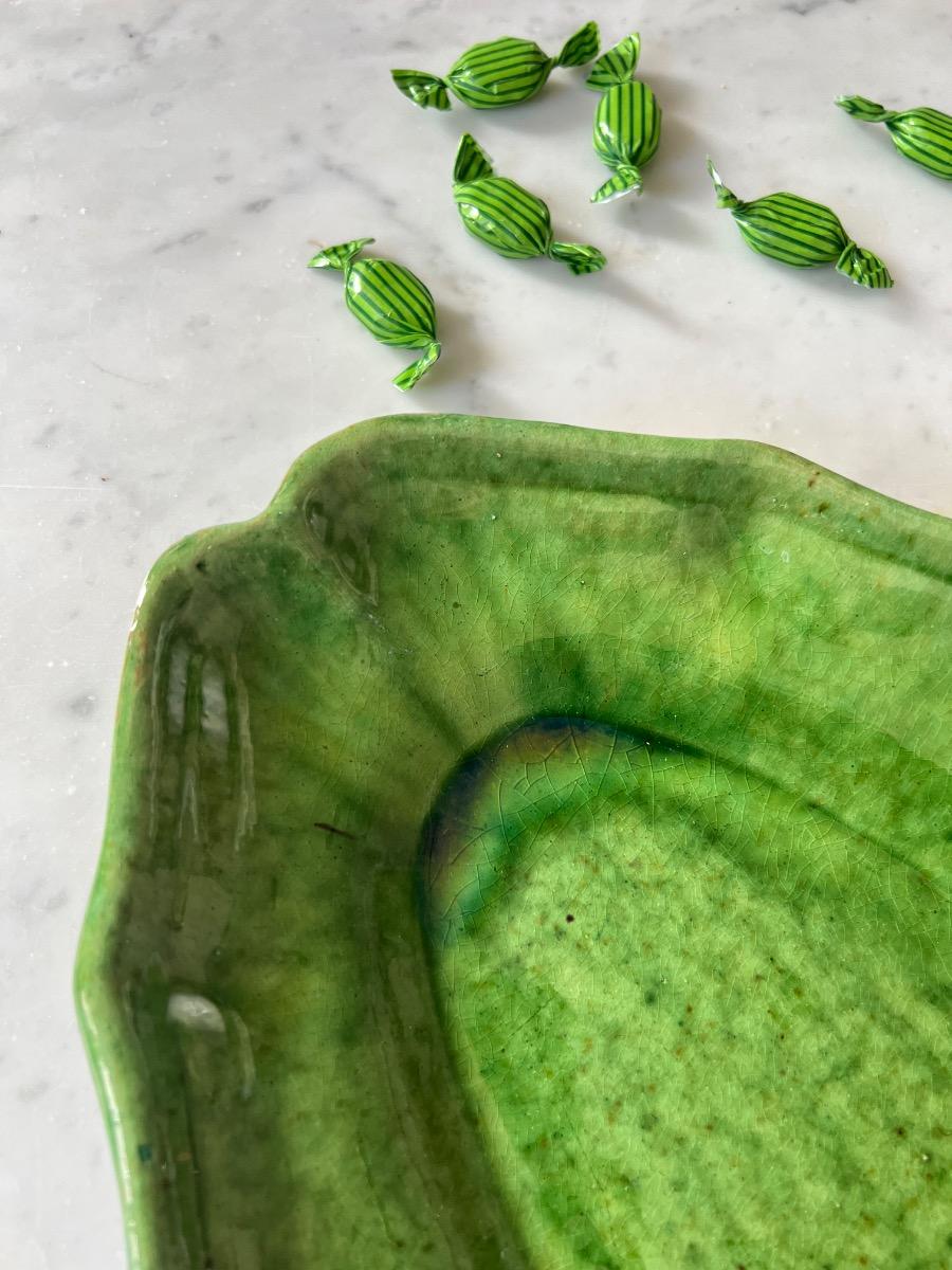 Grand plat oblong céramique Biot 1960