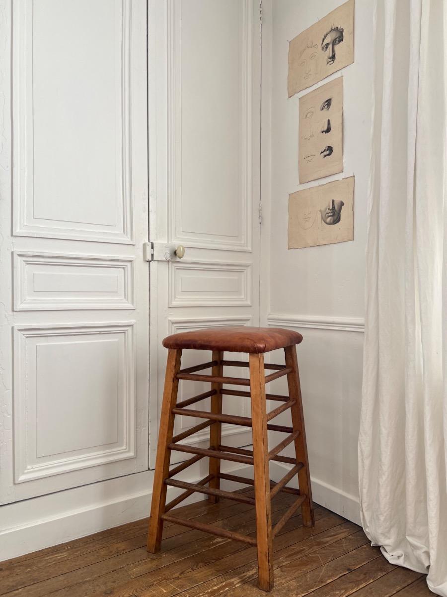 Agrès de gymnastique cuir 1950