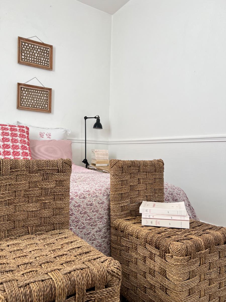 Paire de chaises corde tressée 1960