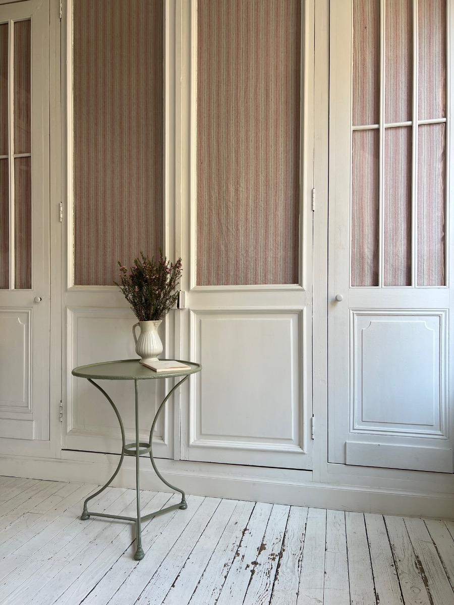 Guéridon de jardin XIXème métal peint 