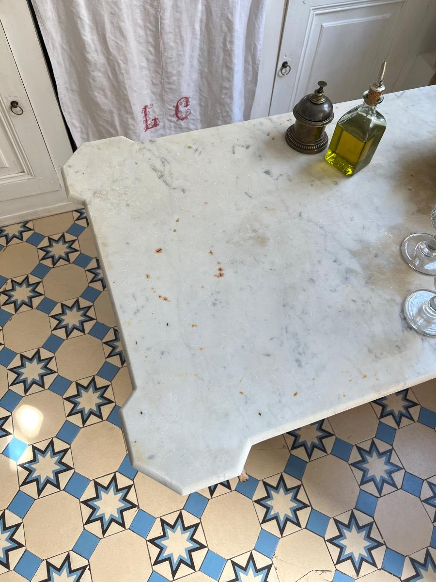 Table jardin XIXème marbre