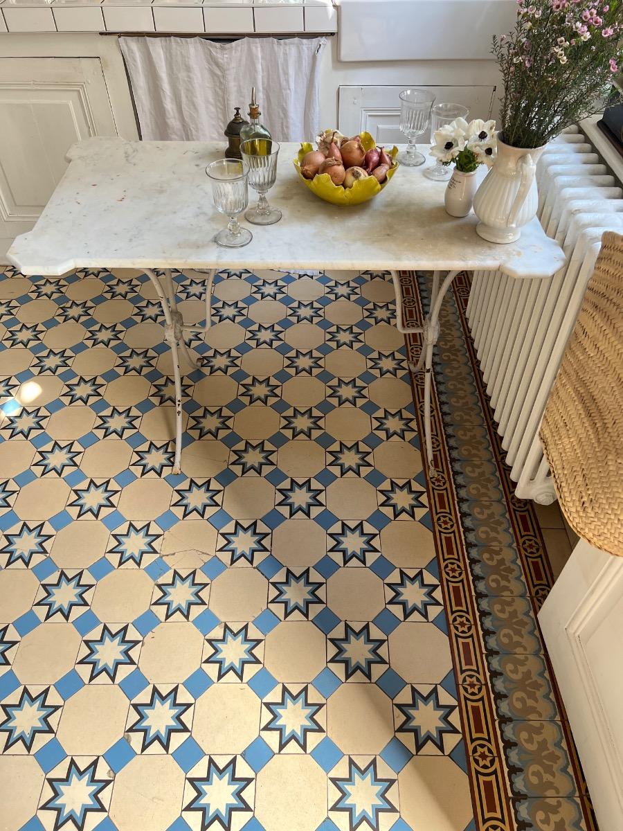 Table jardin XIXème marbre