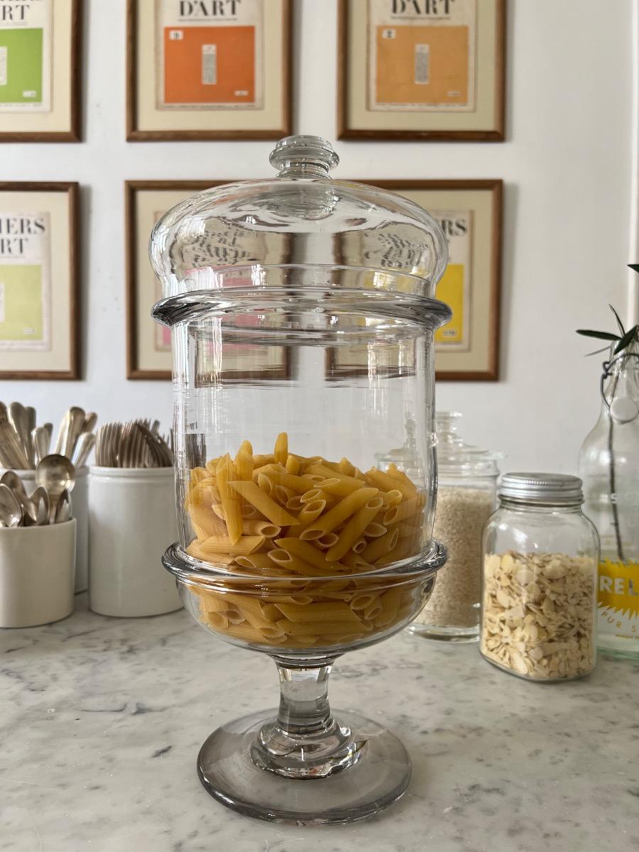 Pot d’apothicaire XIXème verre soufflé 