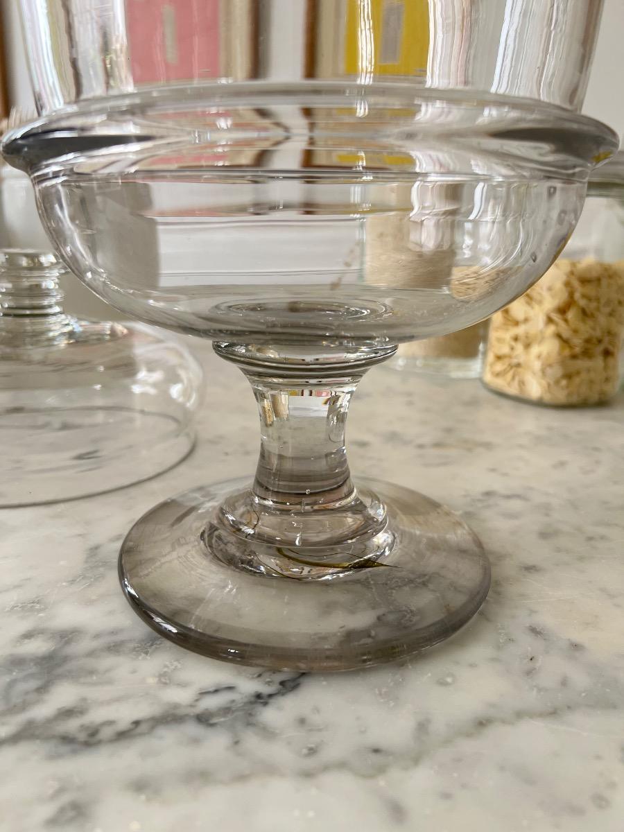 Pot d’apothicaire XIXème verre soufflé 