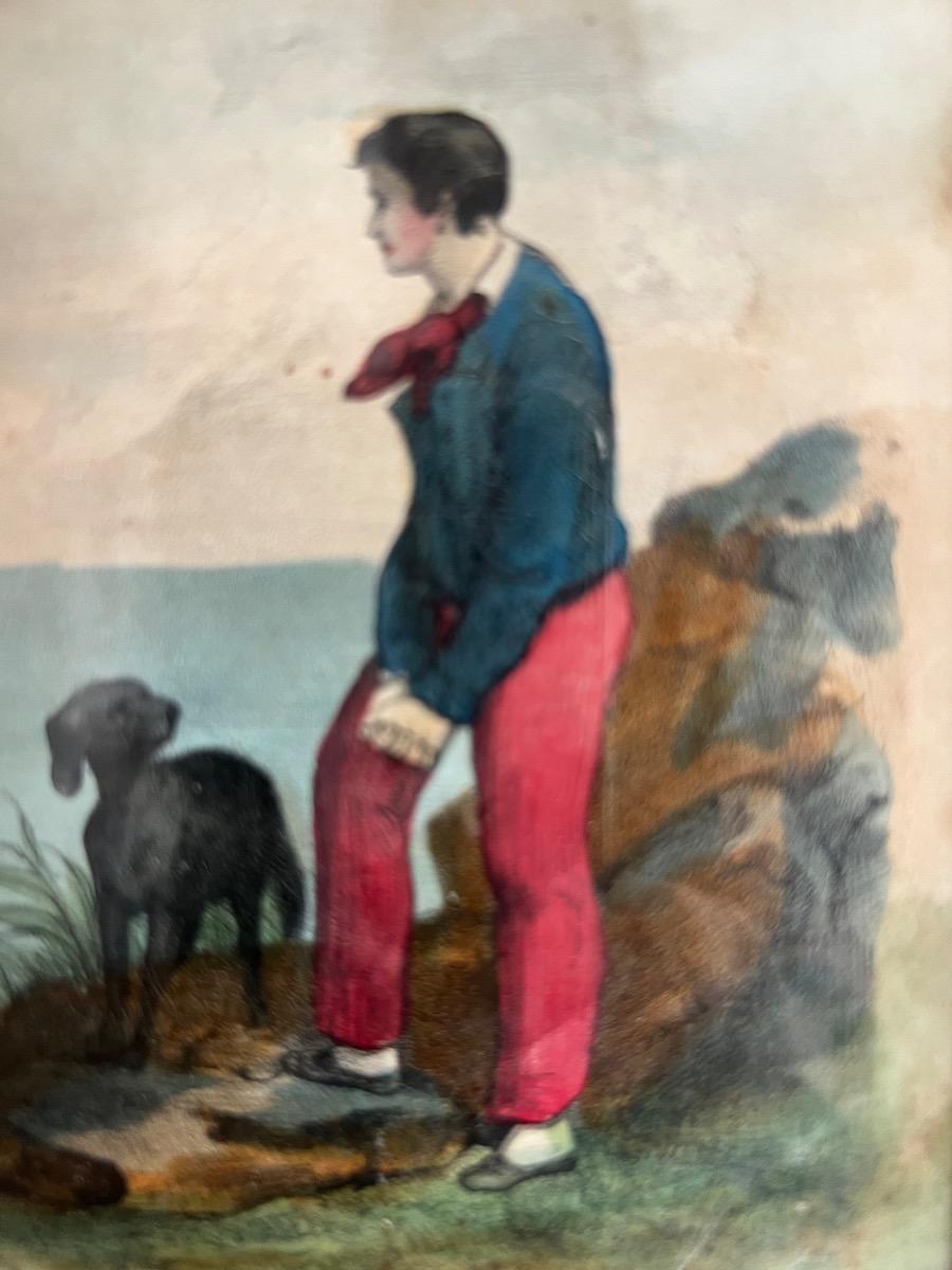 Suite de 10 gravures encadrées 