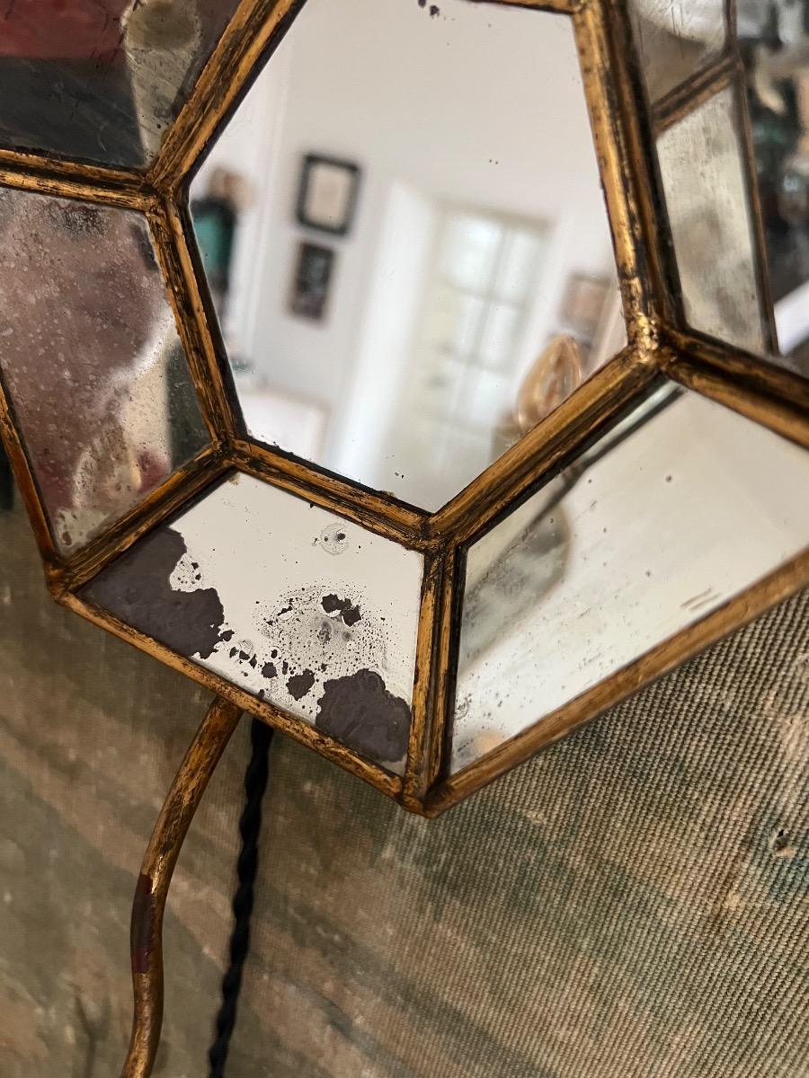 Paire d’appliques réflecteurs miroirs 1950