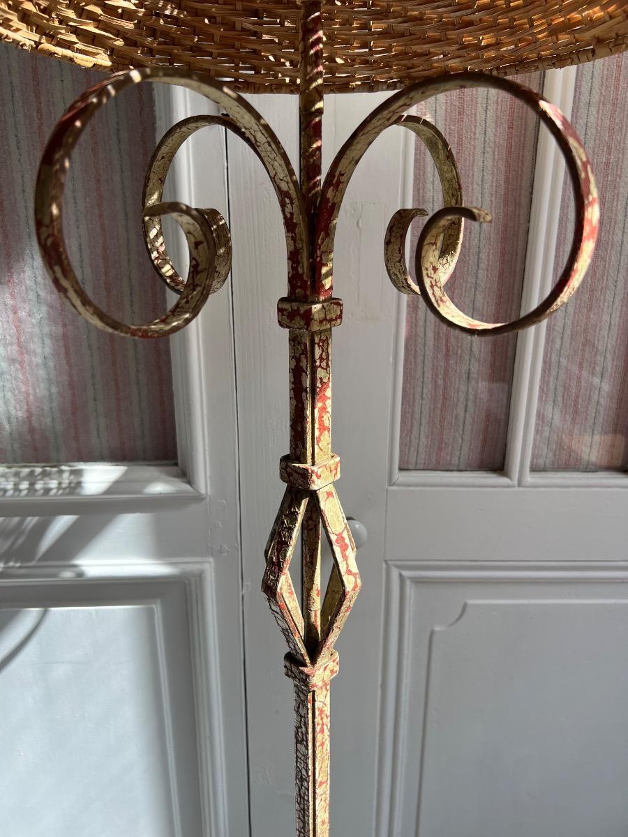 Lampe de parquet fer forgé 1940