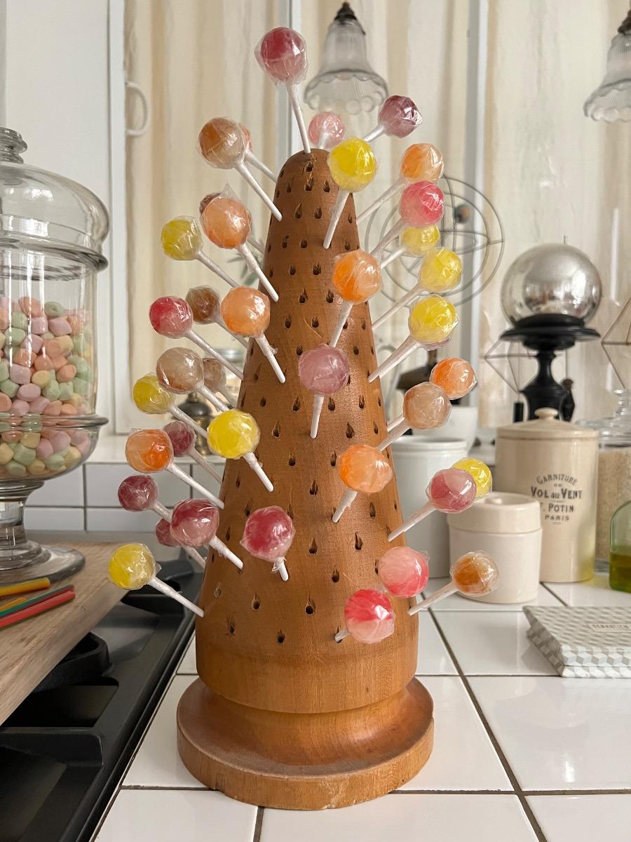 Grand présentoir à sucettes 1960