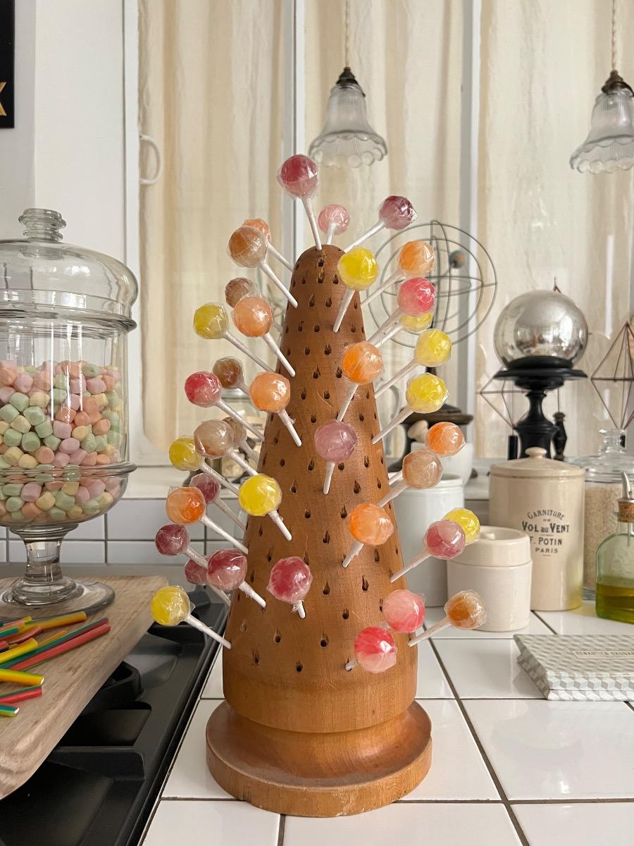 Grand présentoir à sucettes 1960