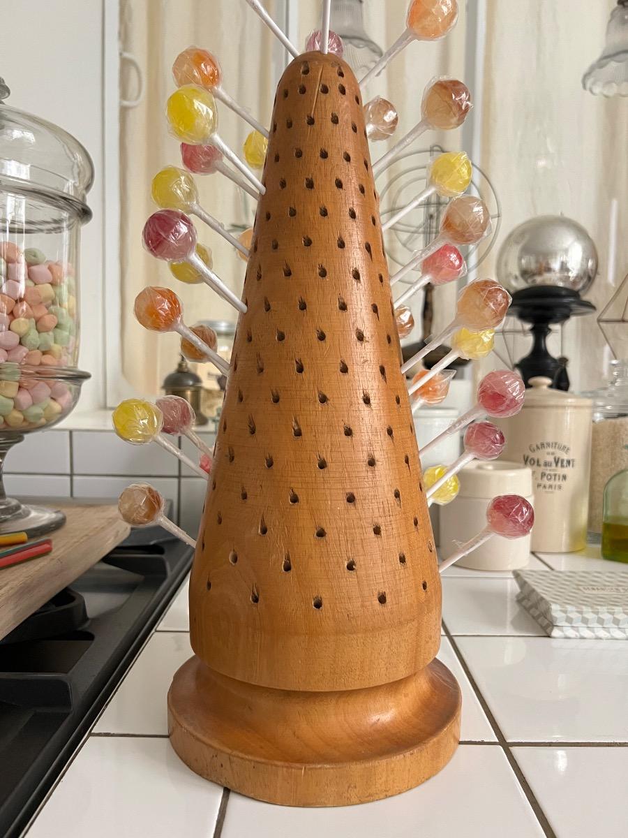 Grand présentoir à sucettes 1960