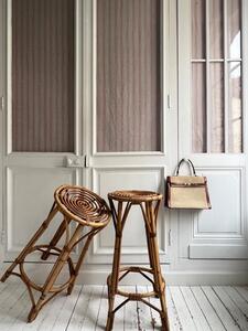 Paire de tabourets hauts rotin 1950