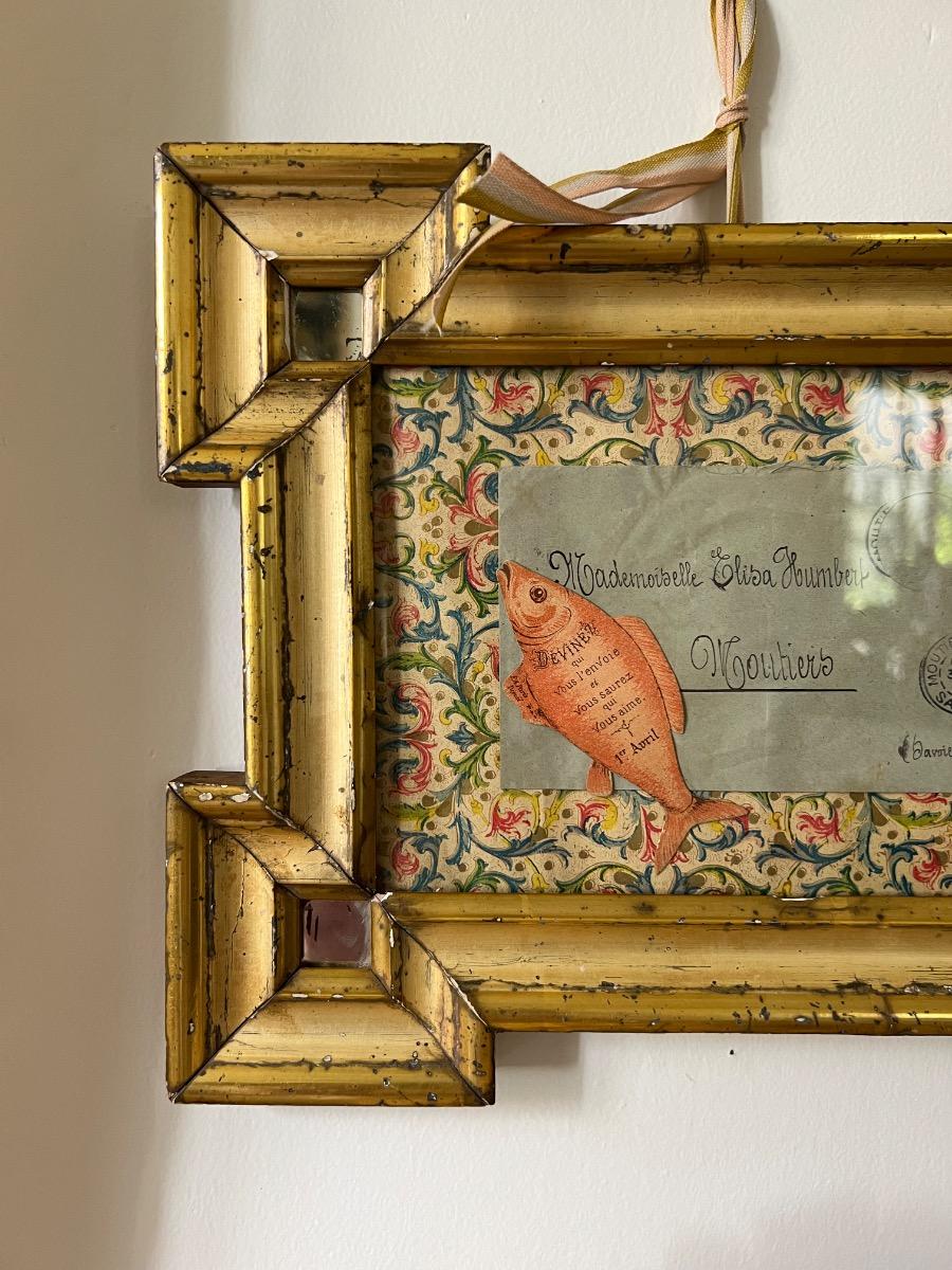 Courrier encadrement XIXème