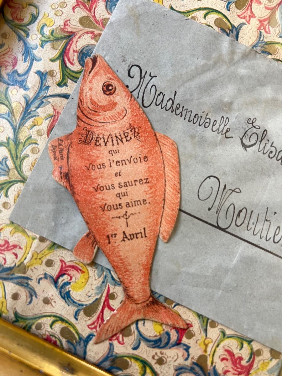 Courrier encadrement XIXème