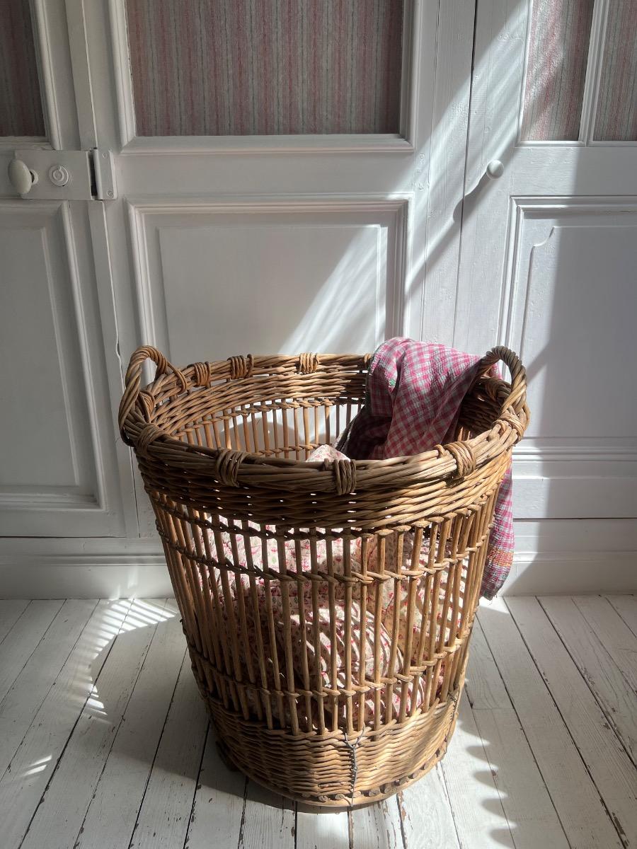 Grande corbeille osier 1940