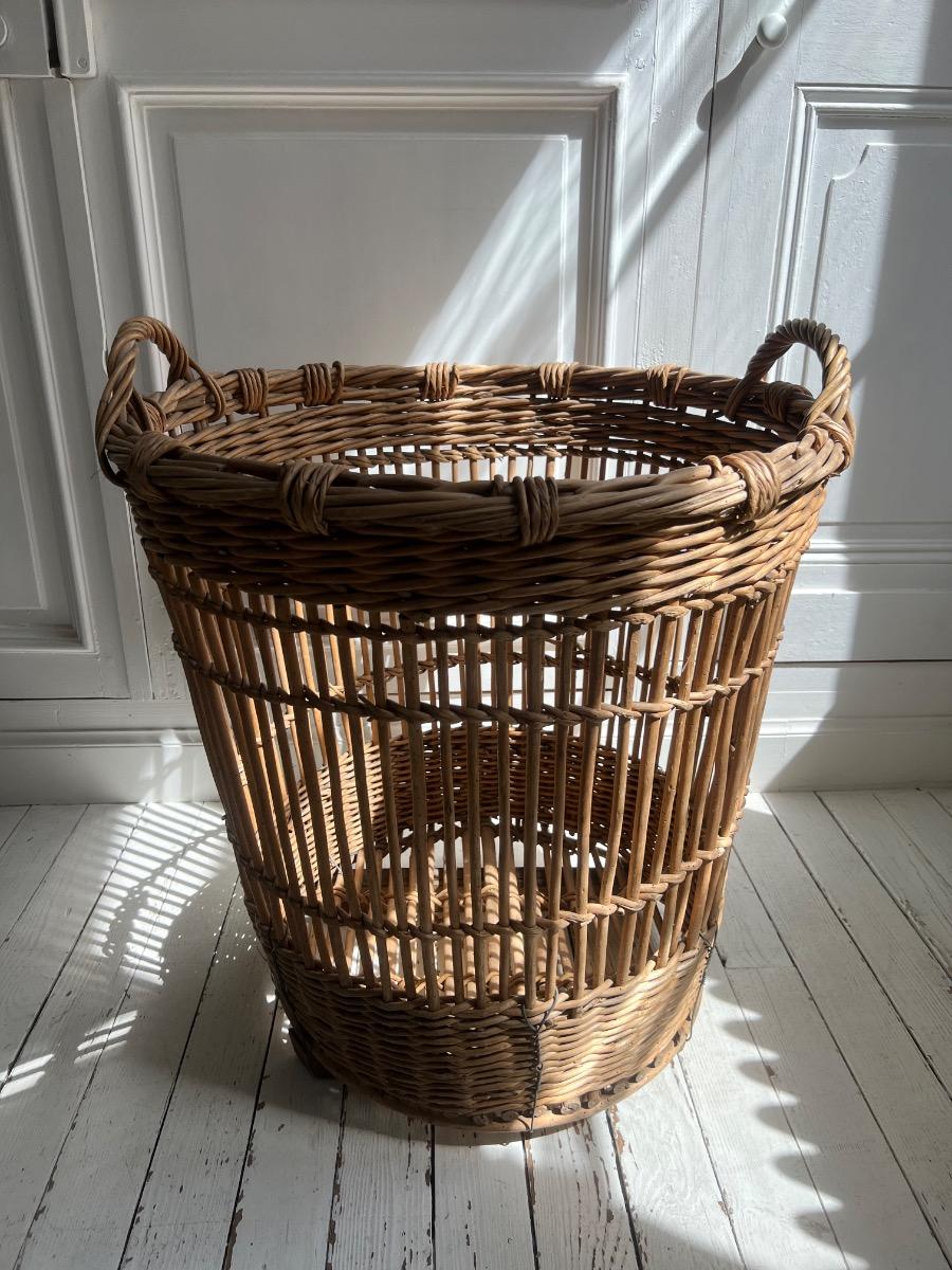 Grande corbeille osier 1940