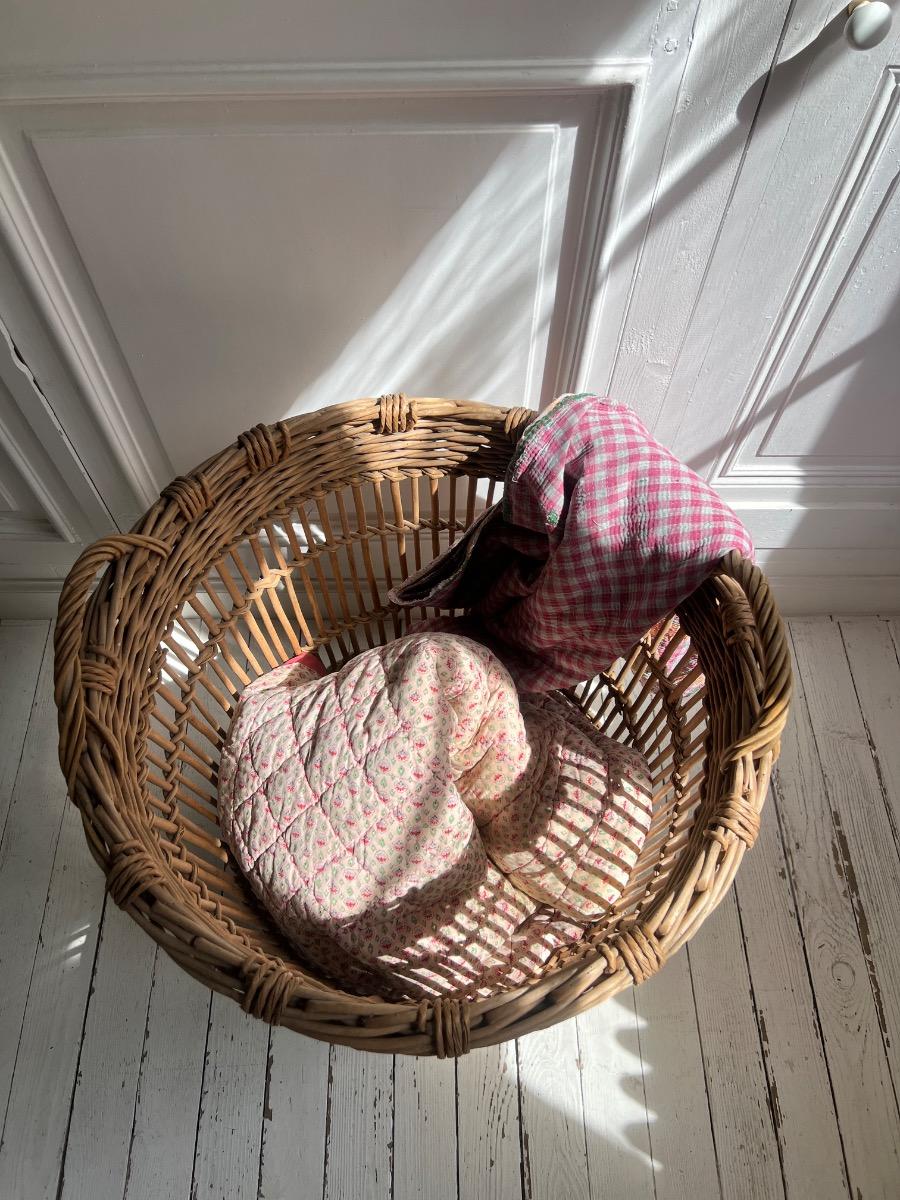 Grande corbeille osier 1940