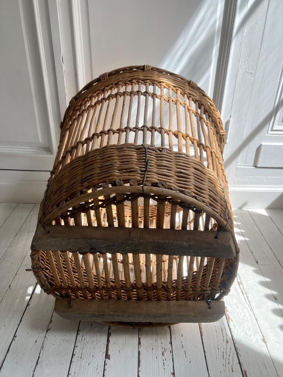 Grande corbeille osier 1940