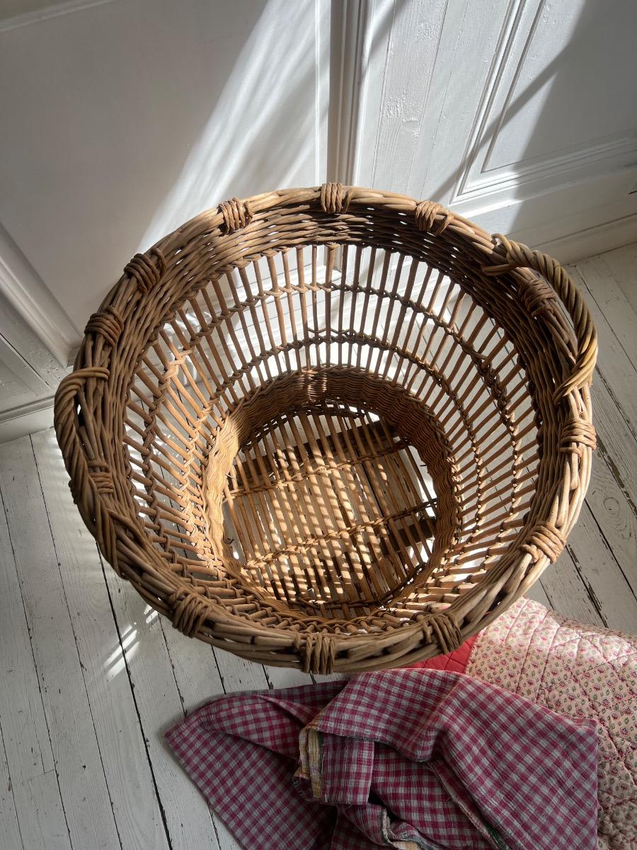 Grande corbeille osier 1940