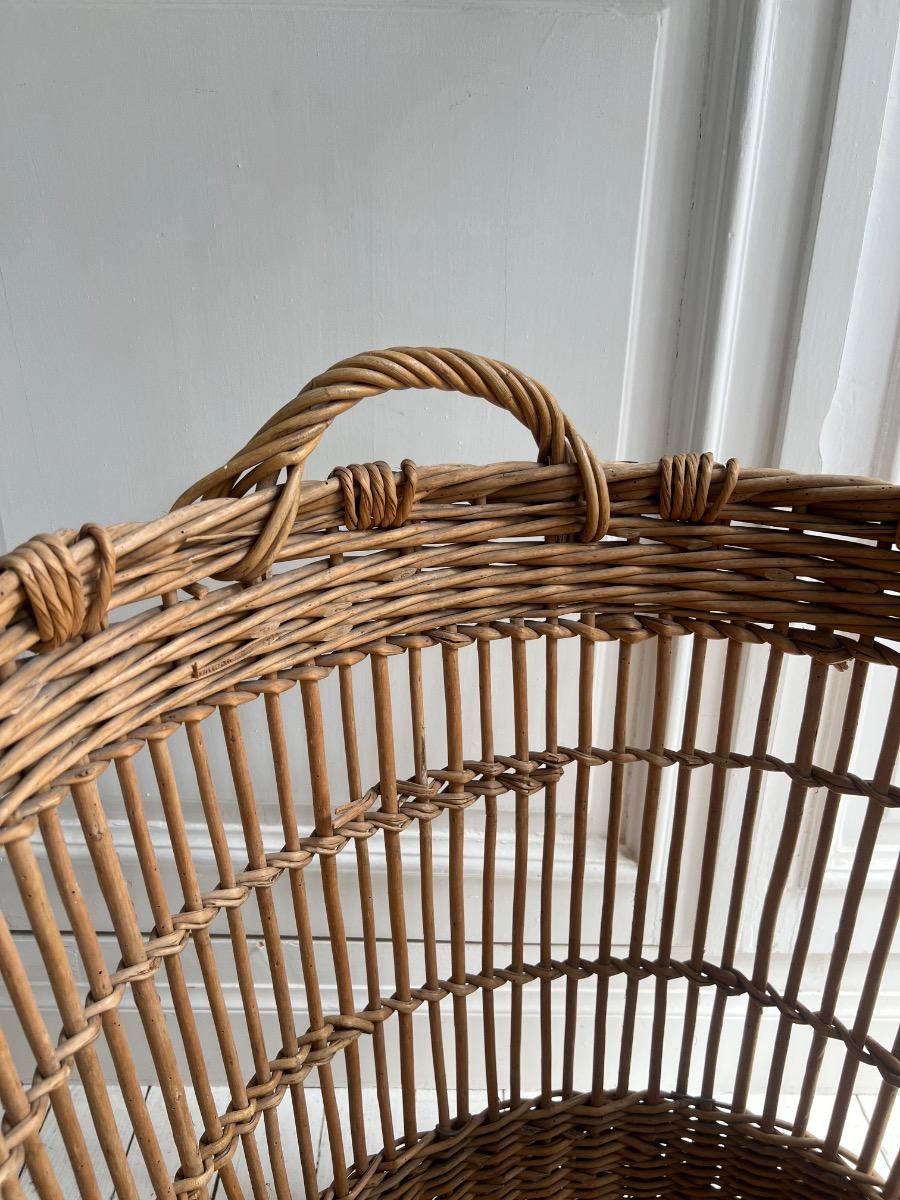 Grande corbeille osier 1940