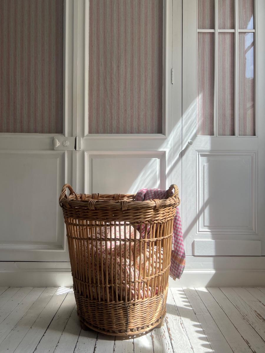 Grande corbeille osier 1940