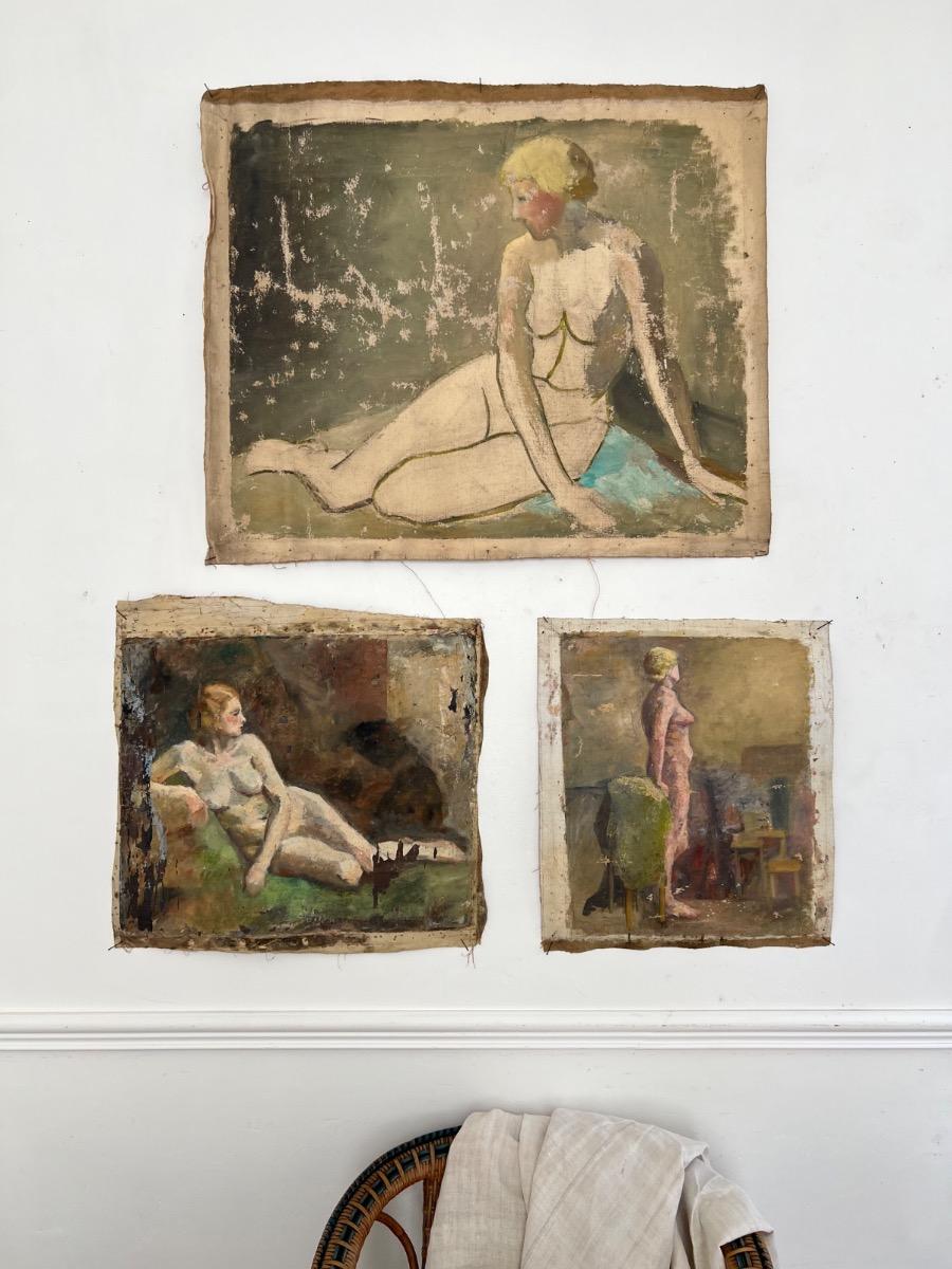 3 toiles peintes 1930